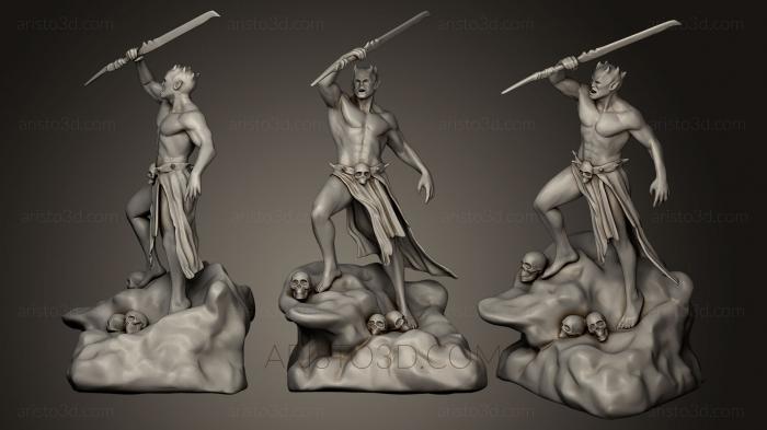 Figurines heroes, monsters and demons (STKM_0513) 3D model for CNC machine